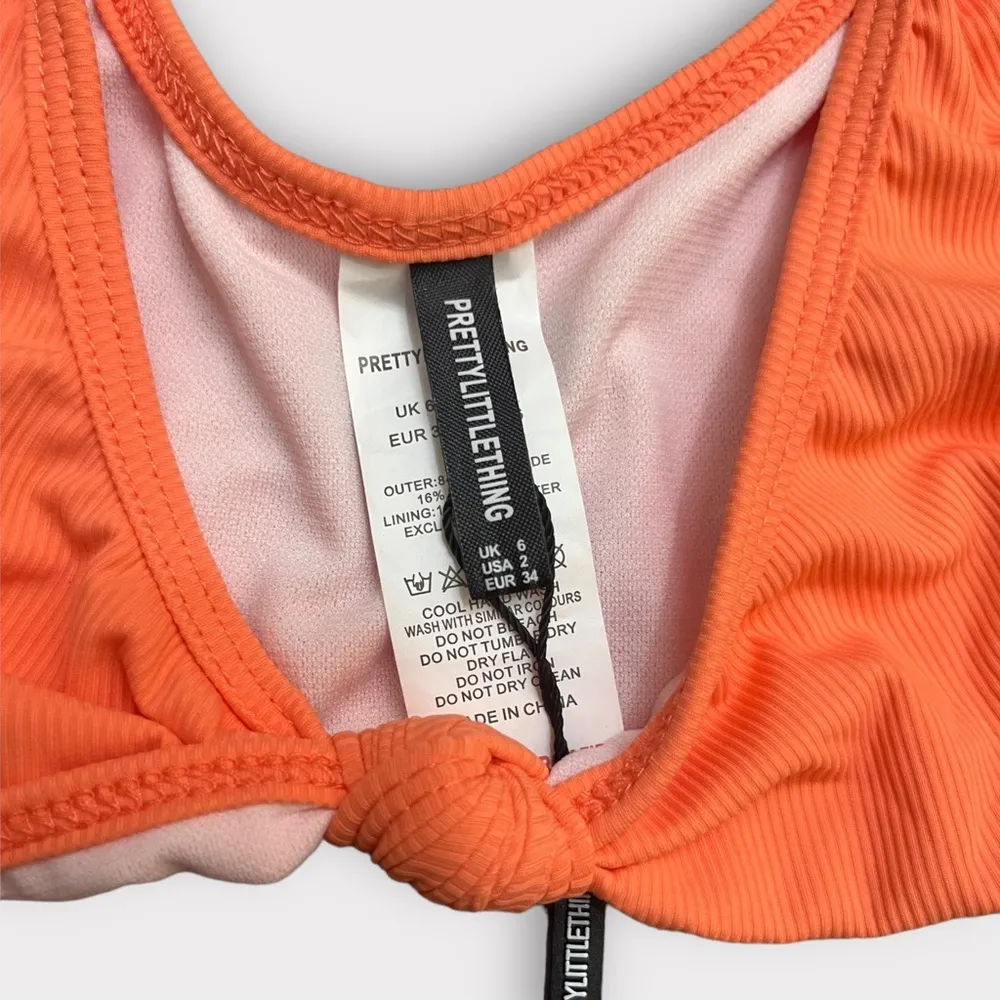 NWT. Coral/ Orange Pretty Little Thing Twist bikini top - Image 2