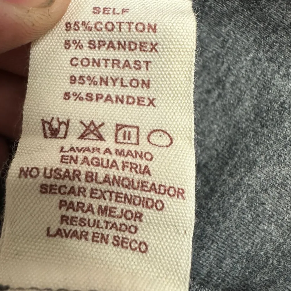 Hem and Thread Womens Grey Distressed Leggings Size M  Style L4319 - Image 7