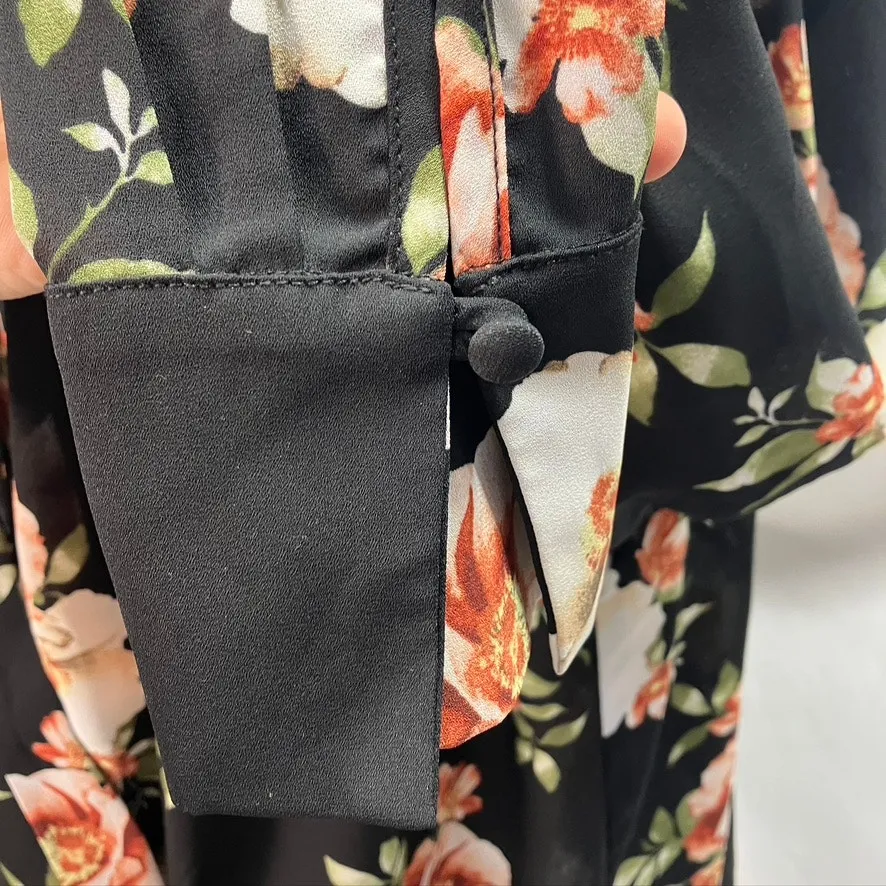 Likely Sophia Floral Mimi Top in Black Multi Womens Large Pink‎ Classic Boho - Image 7