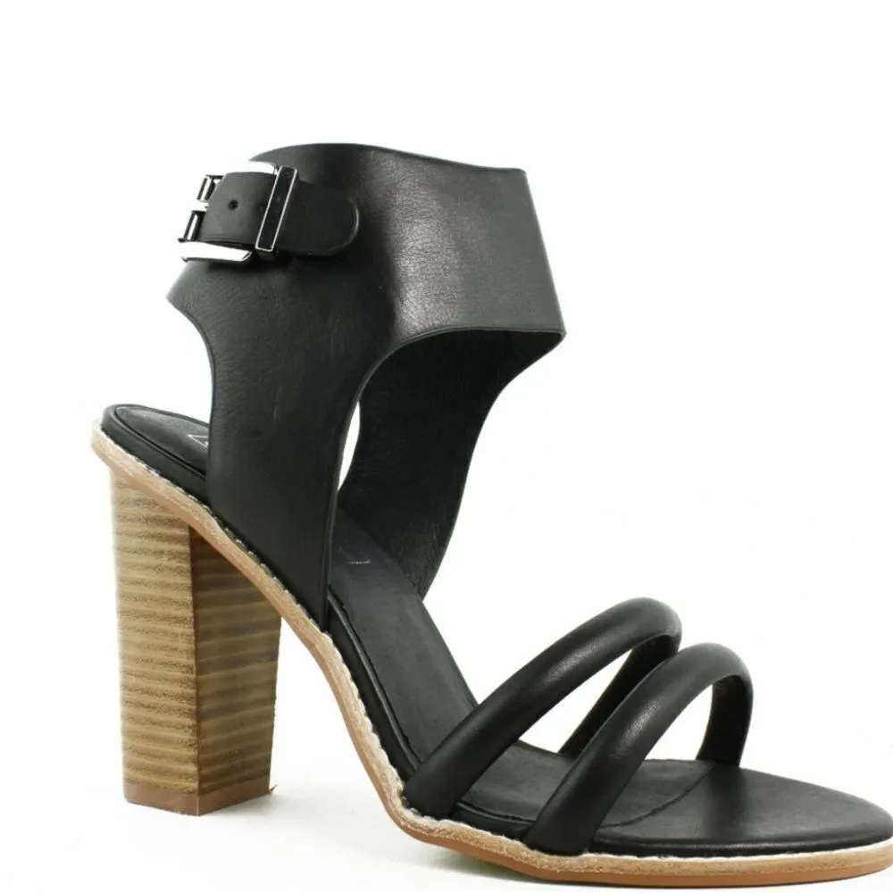 Sol Sana Tiki Heel Leather Pump Black Size 39 (8.5) - Image 3