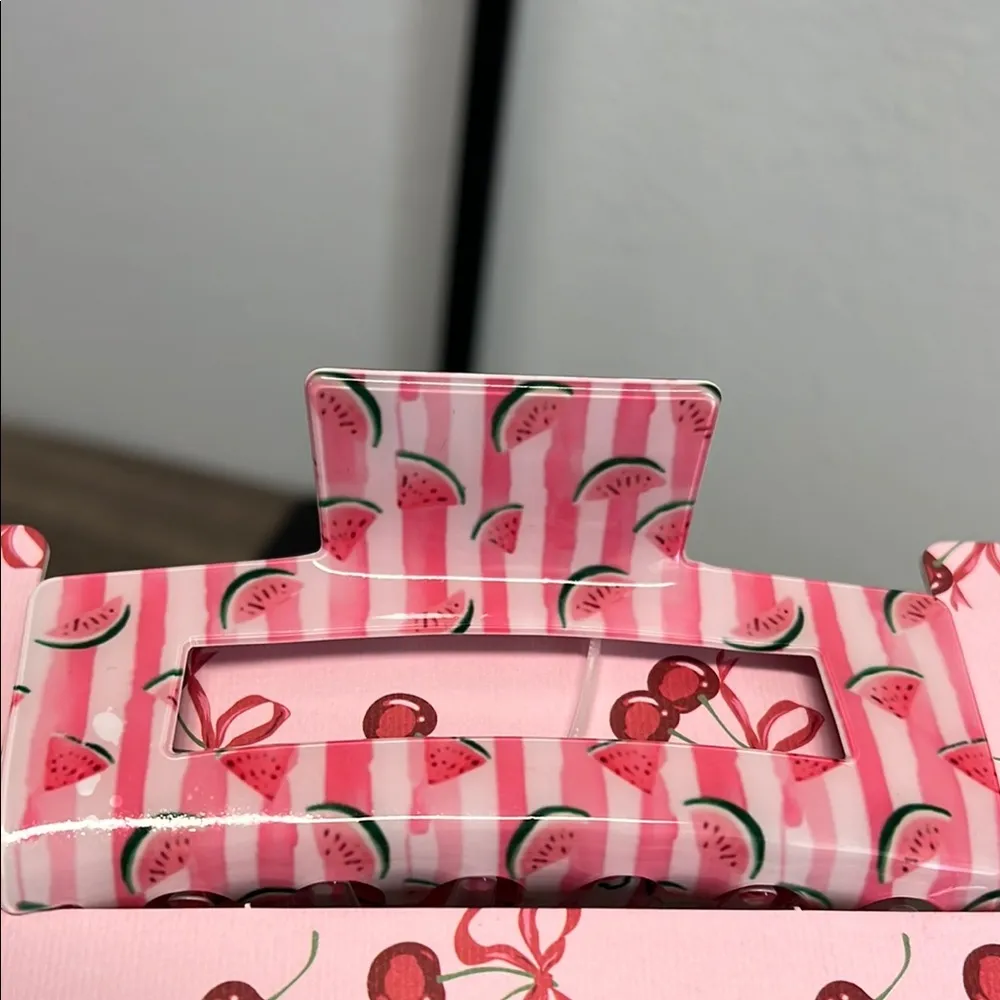 Piper K Cherry 🍒 & Watermelon 🍉 Hair Clips ☀️ Red - Image 4