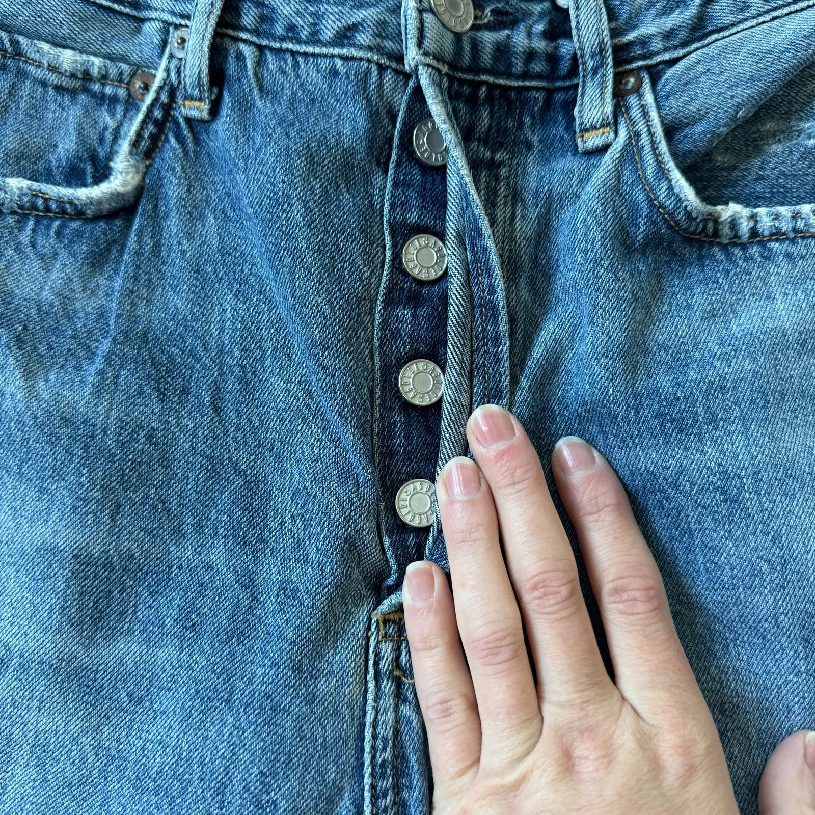 AGOLDE Riley Straight Crop Jeans Frequency - Image 7