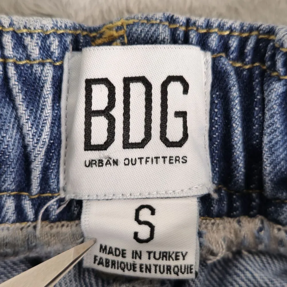 Urban Outfitters BDG Embroidered Smiley Face Denim Jeans Elastic Waist Size S - Image 3