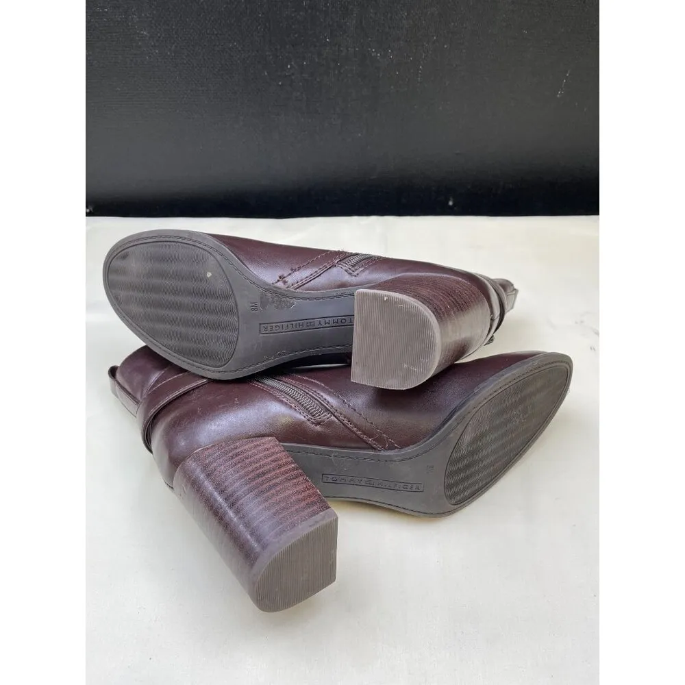 Tommy Hilfiger Women's Brown Ankle Shoes/Boots Heel 3.25" Size 8M SKU 5343 - Image 8