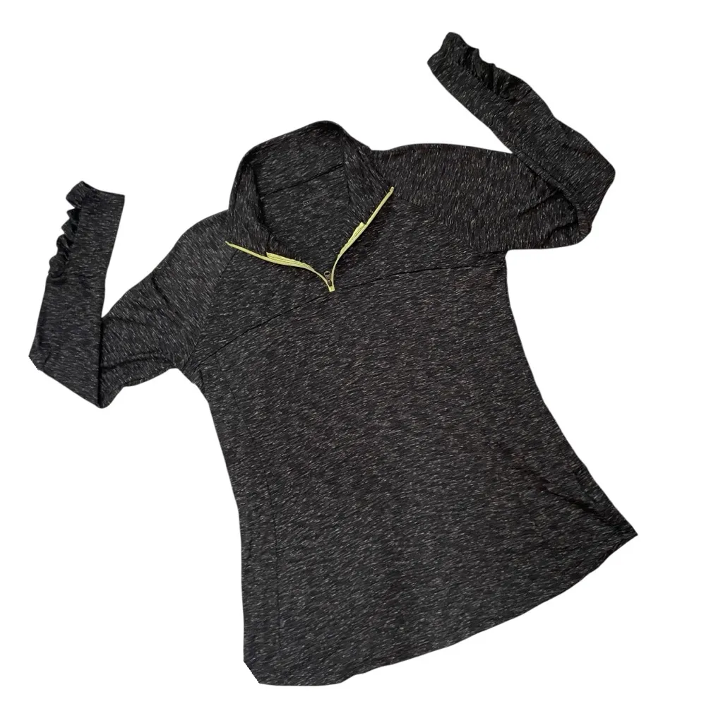 Columbia Quarter-Zip Heather Gray Long Sleeve Top - Image 2