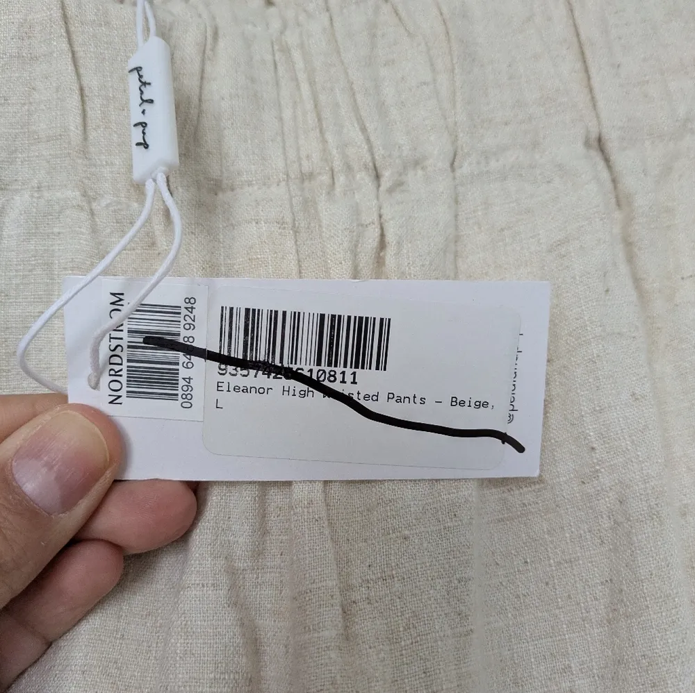 Petal & Pup Eleanor High Waisted Pants - Beige Sz L - Image 5