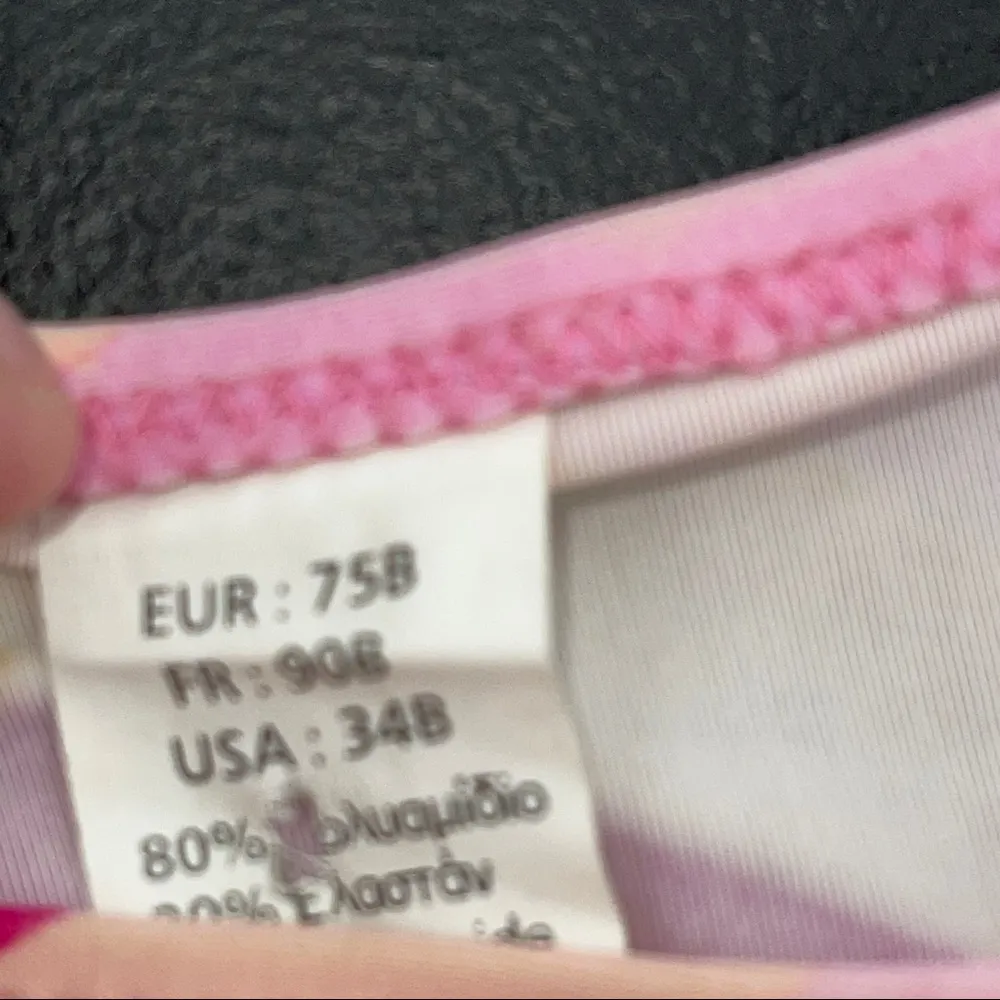 PINK & PURPLE FLORAL DESIGN BIKINI SIZE 34B - Image 4