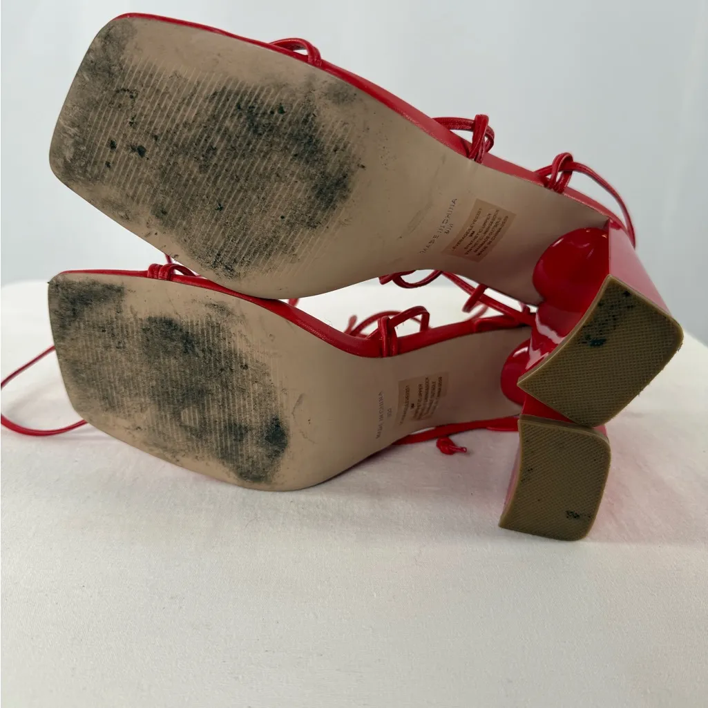 Steve Madden Leverage‎ Wrap Tie Heels in Red Size 9 - Image 7