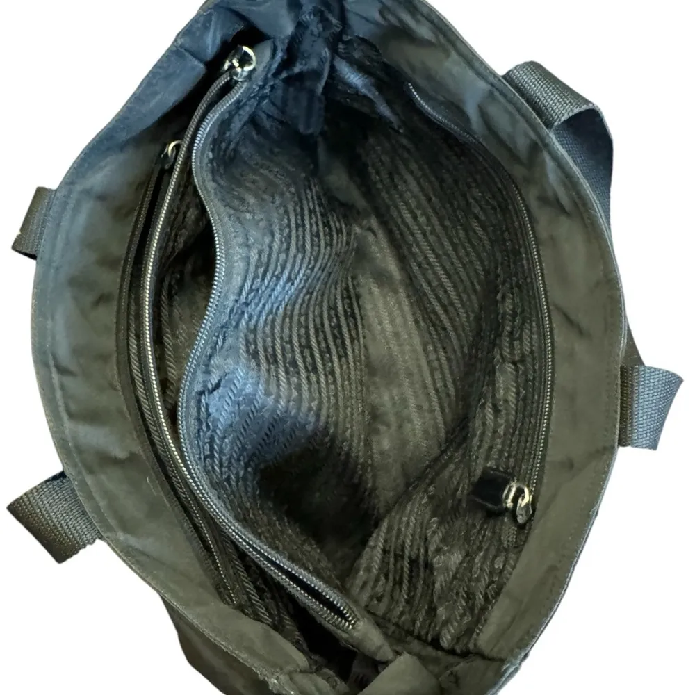 Prada Vintage Nylon Black Tote - Image 12