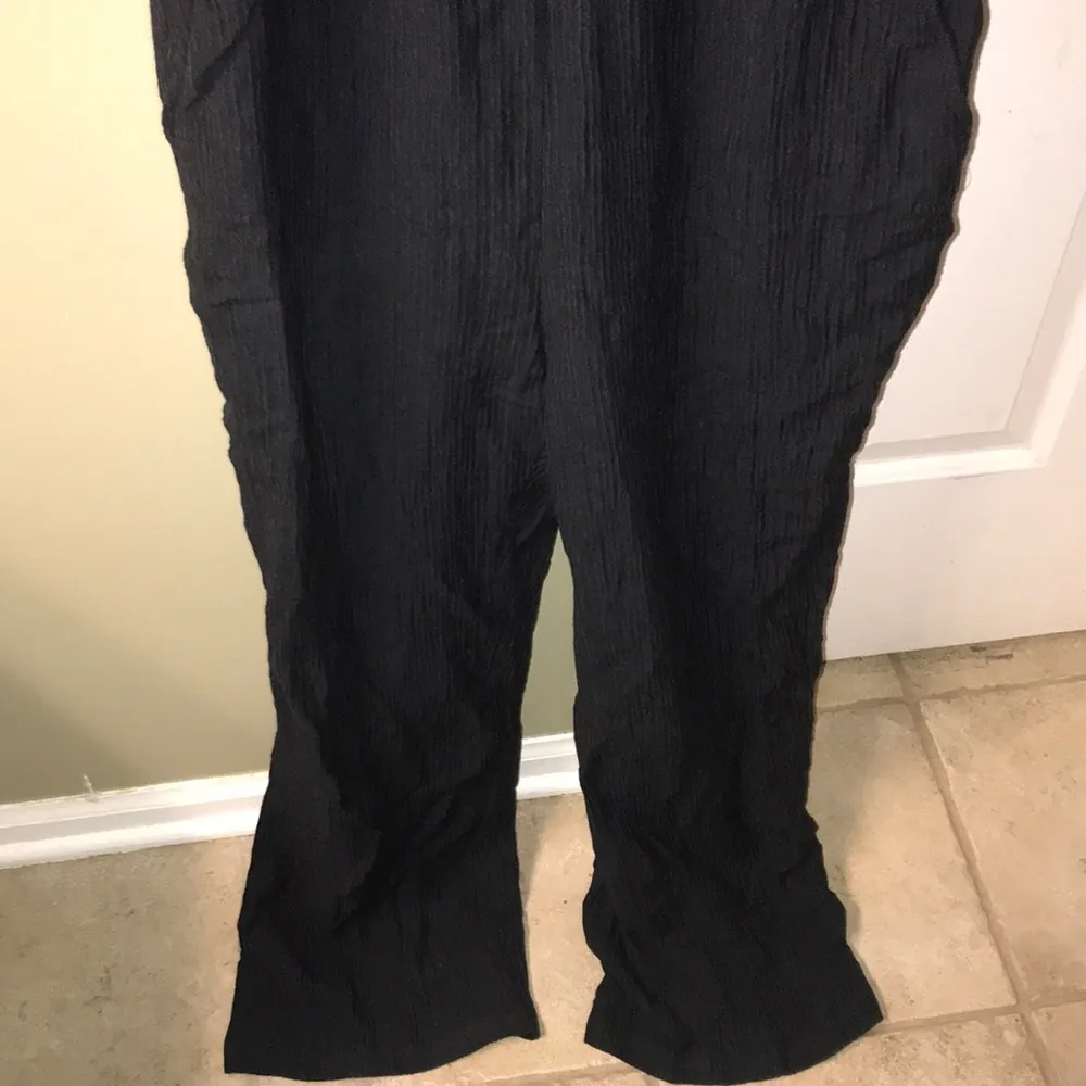 Soft Surroundings Women’s Black Collared Asymmetrical Button-Up Jumpsuit - Image 4