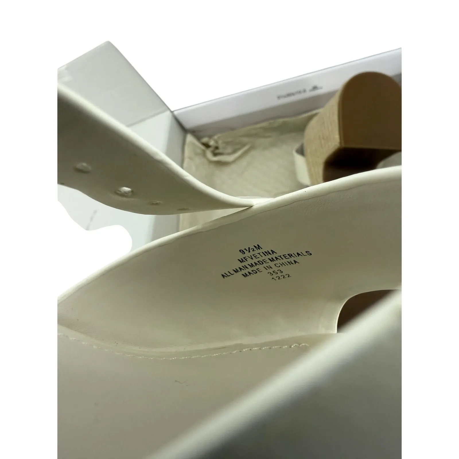 Marc Fisher Vetina Wedge Sandal Ivory Womens 9.5M - Image 9