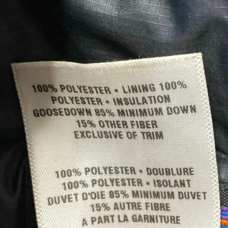 Patagonia Women's Black Full Zip High Neck Puffer Quilted Vest Coat Jacket Sz XL - Image 5