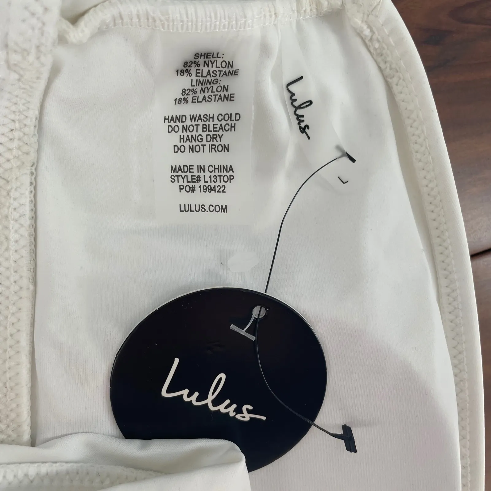 Lulus White One Shoulder Swim Top Bikini Banded Cutout Beach Resort Size L - Image 4