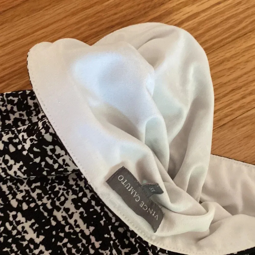 Vince Camuto Skirt Pencil Skirt Work Professional Stretchy Neutral Black Pattern - Image 5