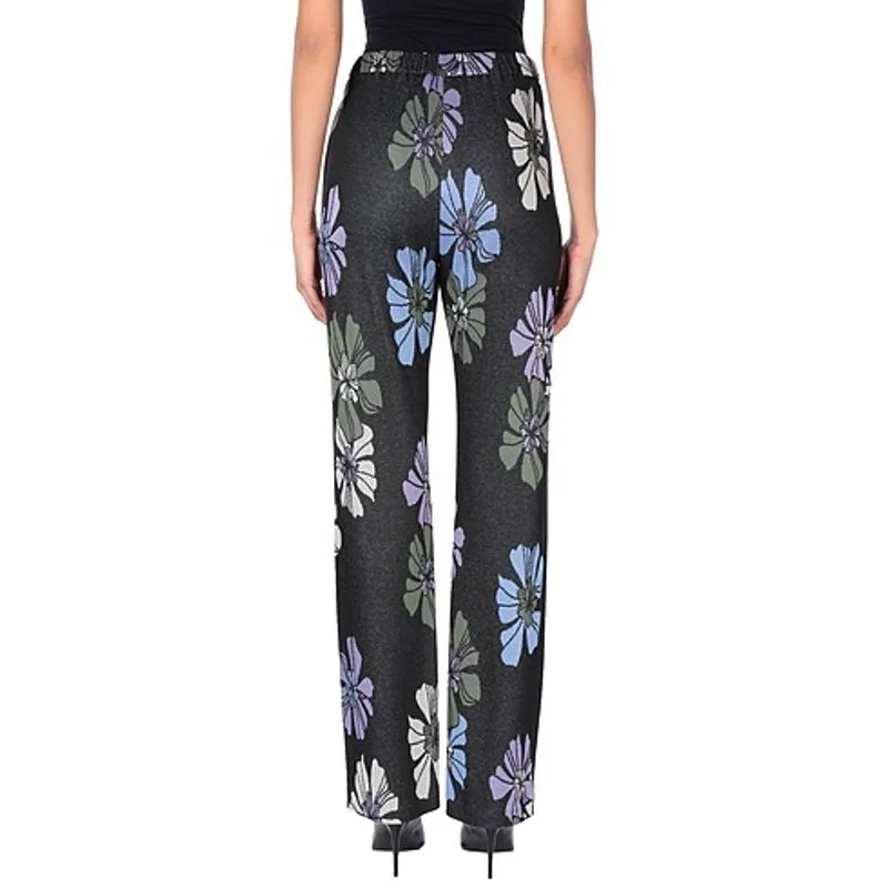 PINKO Charcoal Floral High Waisted Straight Leg Casual Pants Size 36 Gray - Image 10