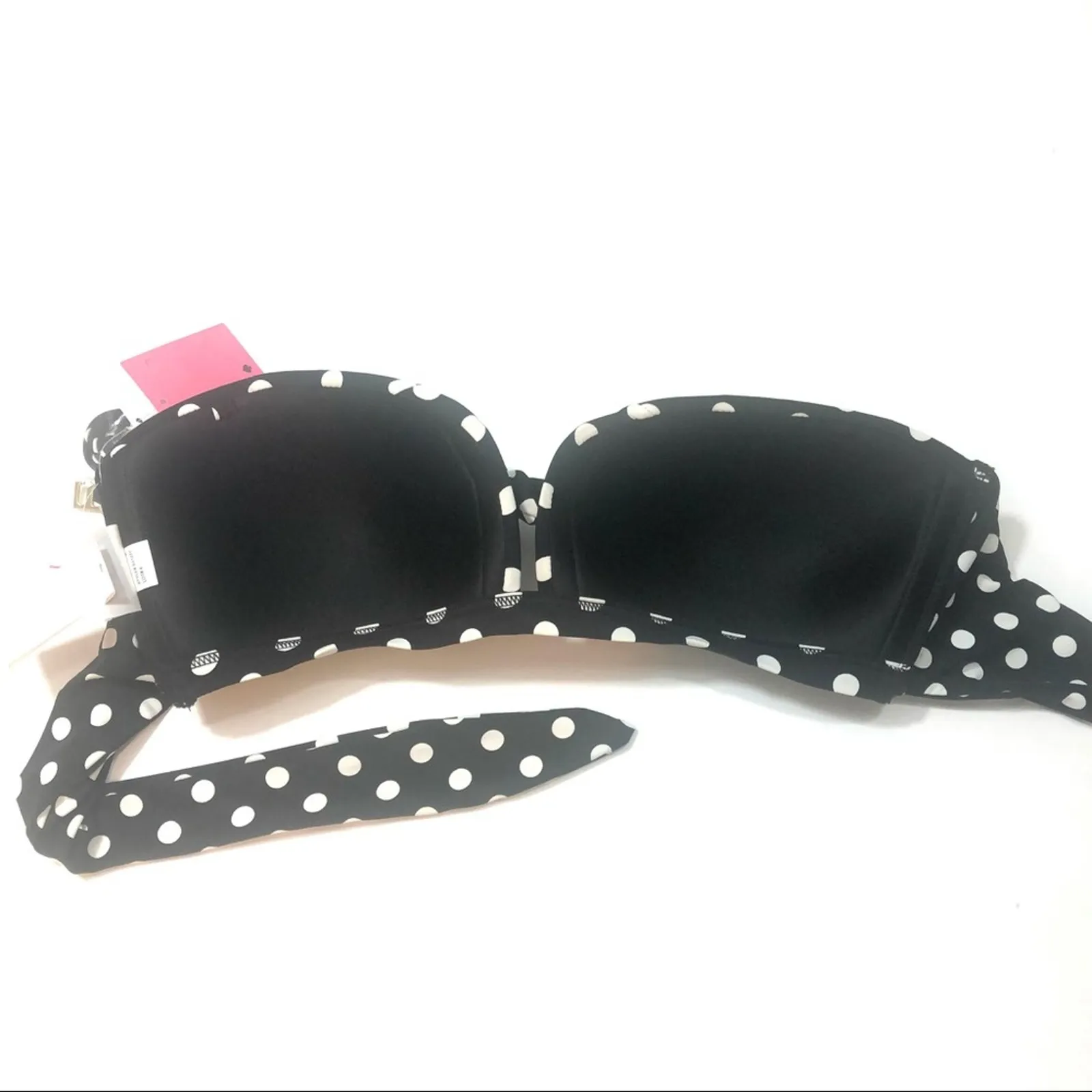 Kate Spade Lia Dot Bandeau Bikini swim Top Lg - Image 6
