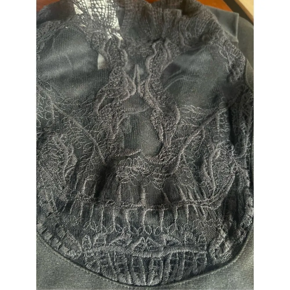 Olsenboye Knit Sleeveless Black Peek a boo Back Dress Sz 9 NWT - Image 8