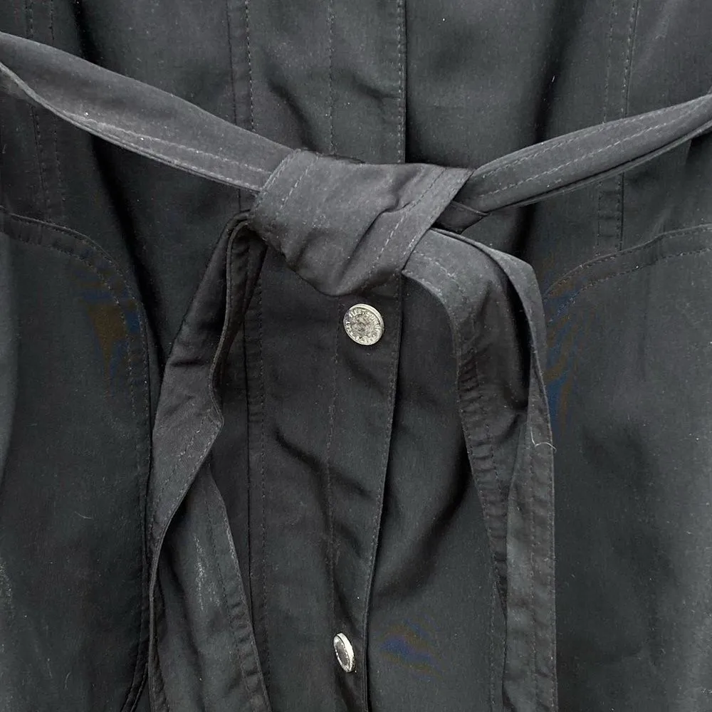 Fleet Street Belted Jacket‎ with Hood Black Size XL - Image 4