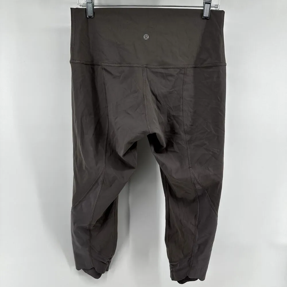 Lululemon Wunder Under Crop High Roll Down Scallop Luxtreme 23" Lunar Rock 10 - Image 5