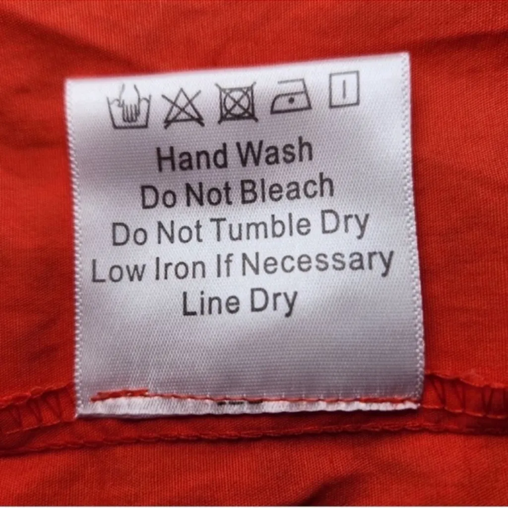 NWT O.P.T cotton orange Raspberry Fallen tiered dress NEW size M medium - Image 11