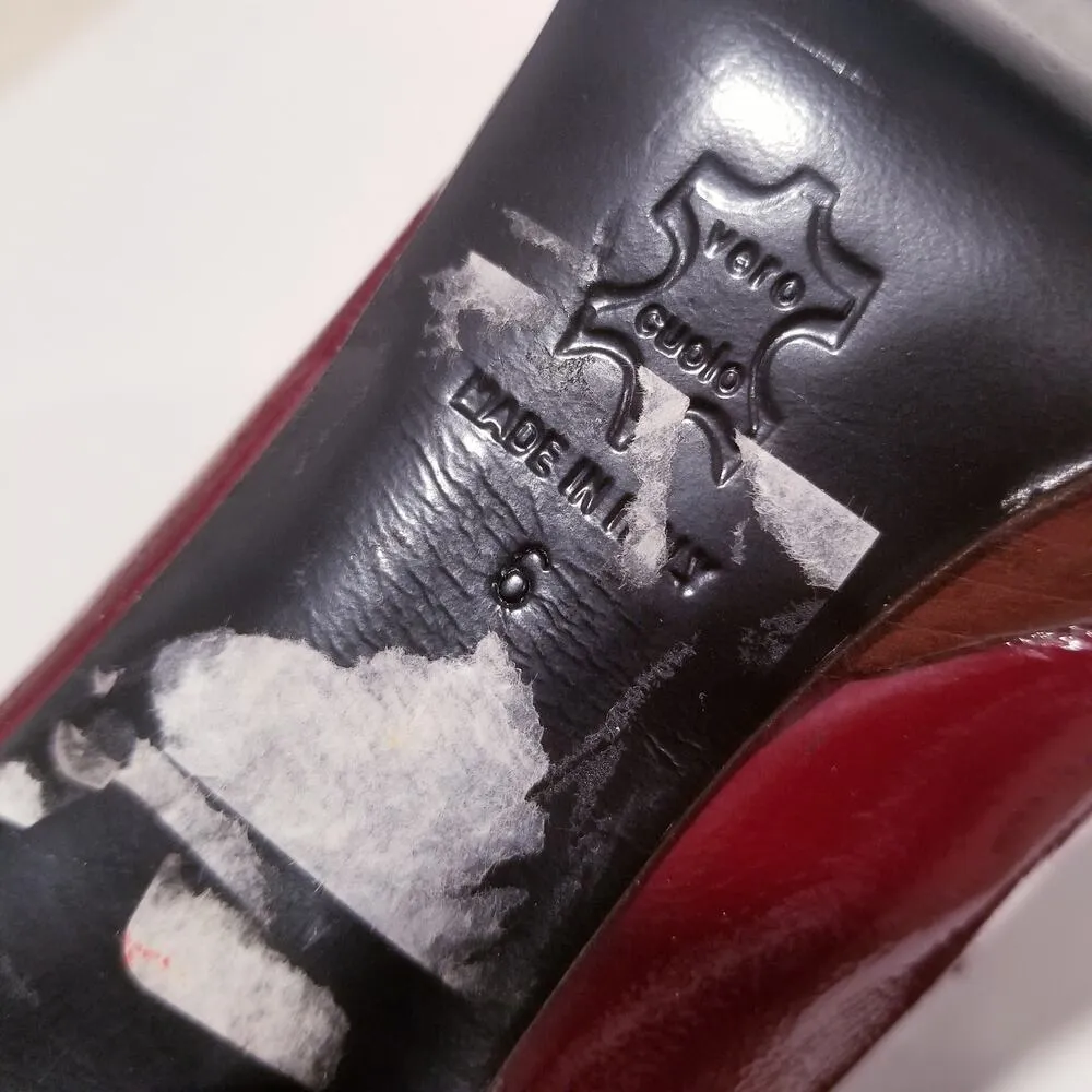 Aquatalia Red Patent Leather Pumps Heels Shoes - Image 6