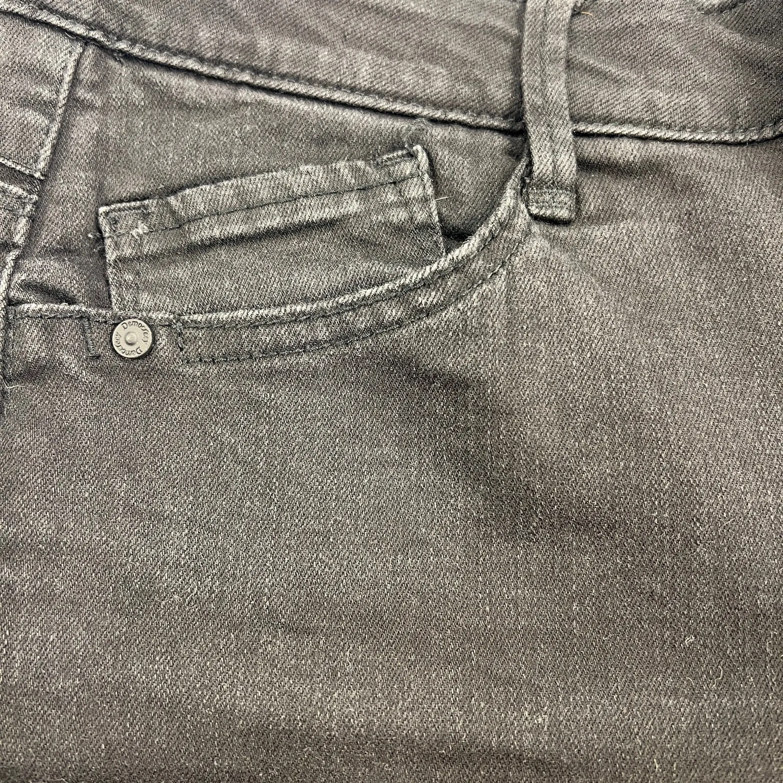 Democracy "Ab"Solution Black Boot Crop Tummy Control Mid Rise Jeans Size 8 - Image 6