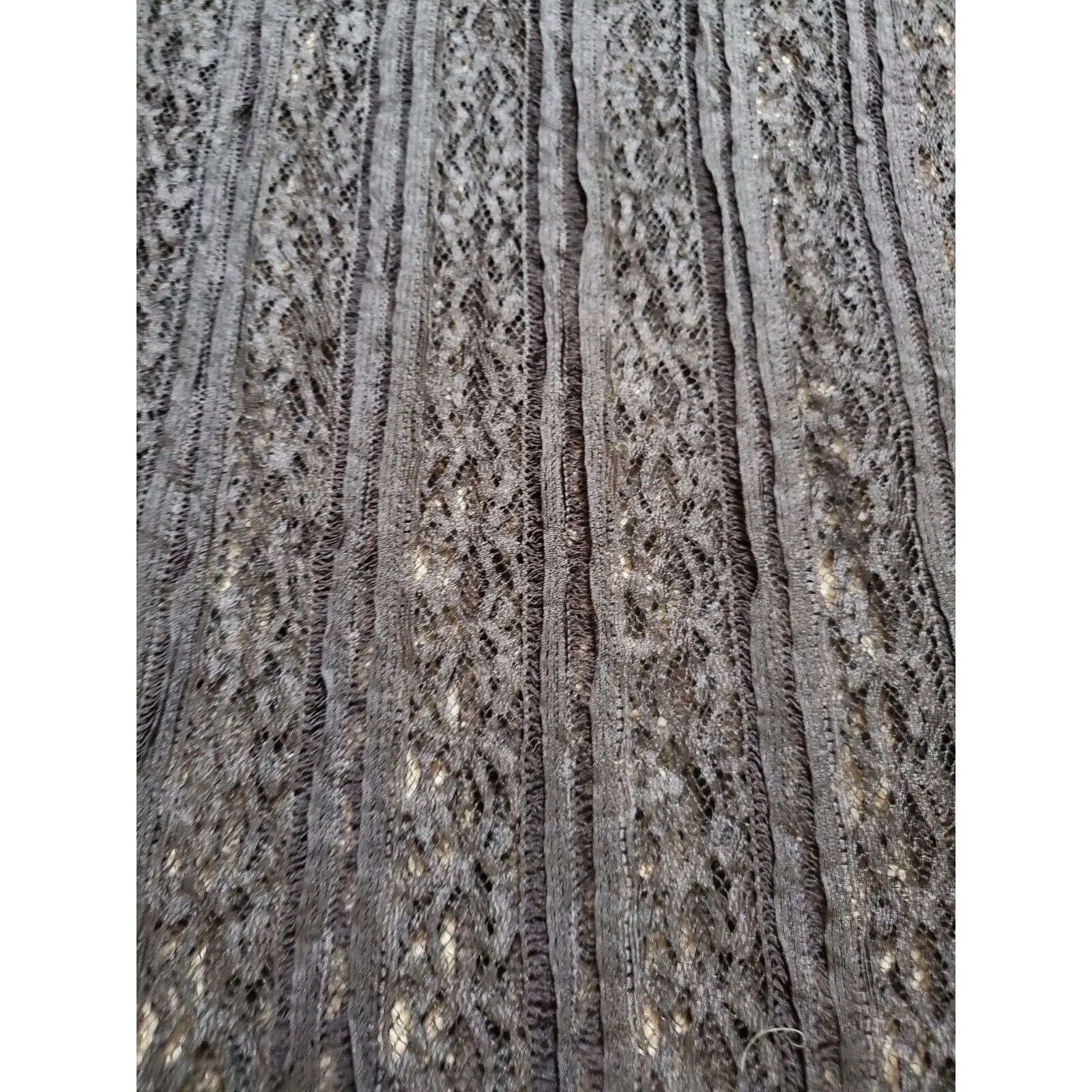 Love Stitch Lace Dress Women Medium Embroidered Maxi Sheer Mesh Boho Floral Black Size undefined - Image 4