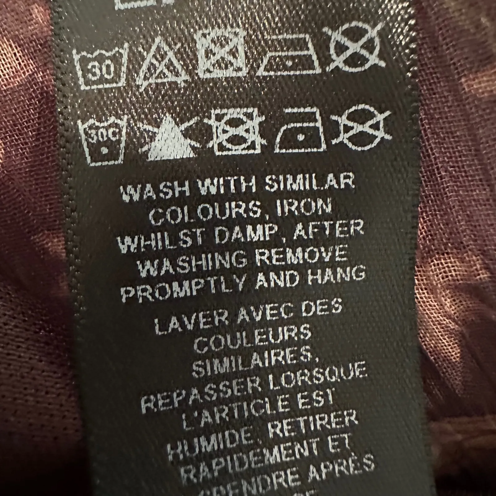 Miss Selfridge Prairie Boho Smocked Dress Womens 10 Purple Floral Peasant Hippie - Image 9