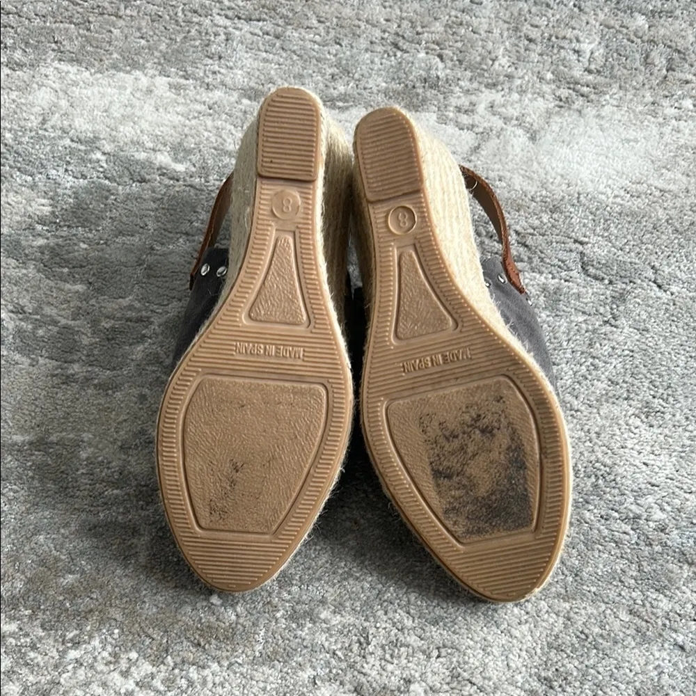 Patricia Green espadrilles women’s 8 rockstar gray Suede leather Wedge Sandals - Image 8