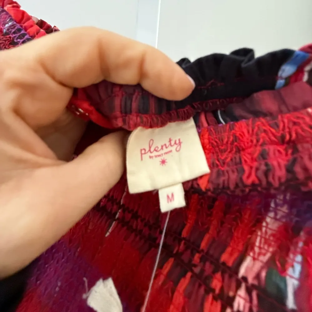 PLENTY BY Tracy Reese for Anthropologie Strapless Tiered Mini Dress Size… Red Size M - Image 8