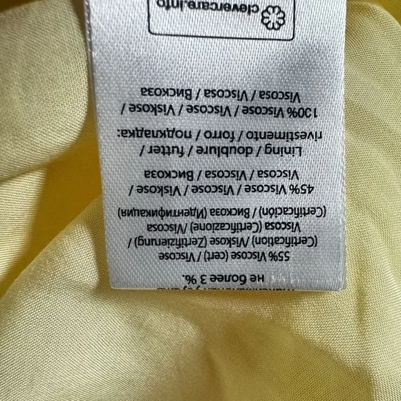 ROTATE Birger‎ Christensen Nanna Cutout Jacquard Mini Dress Pastel Yellow US 8 - Image 6