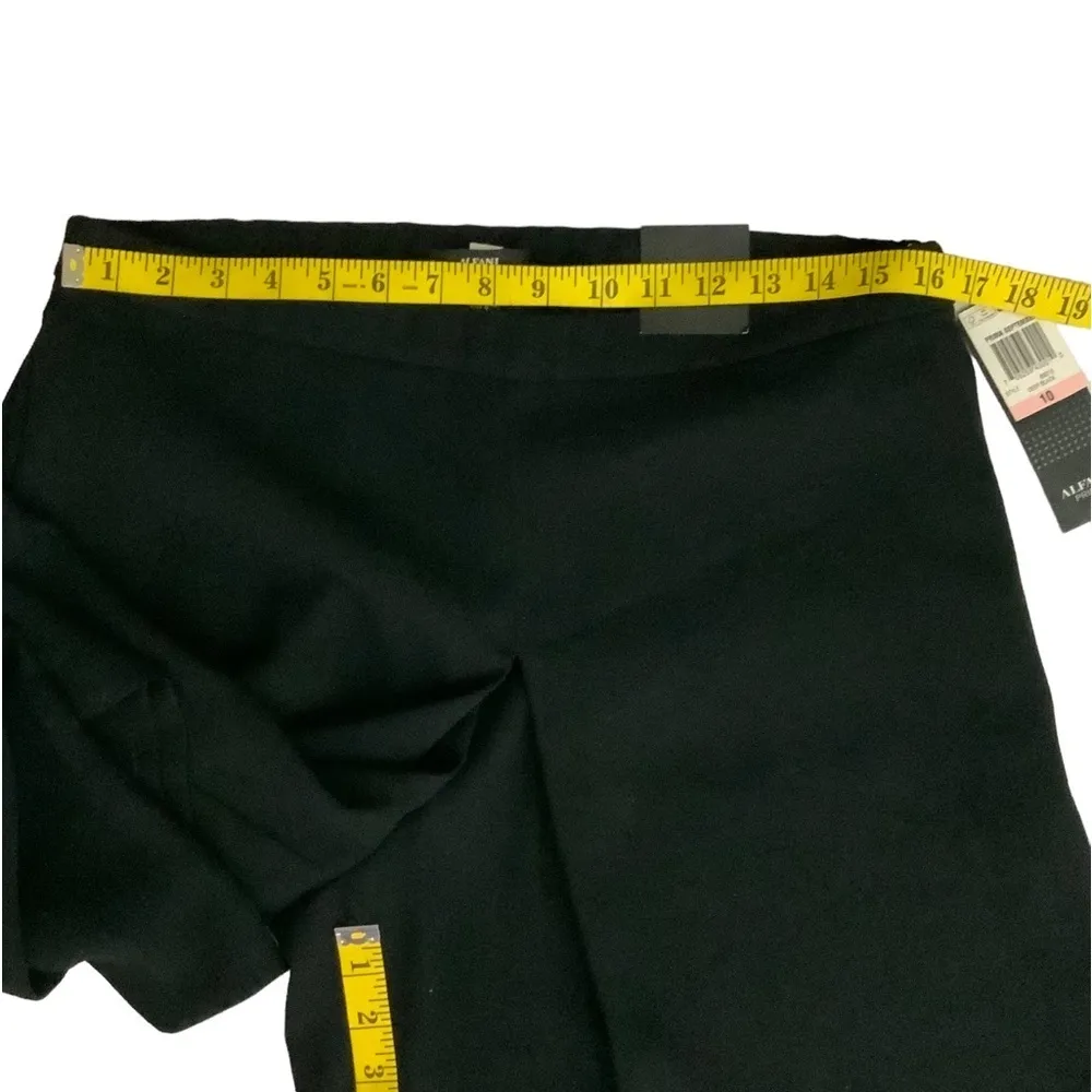 Alfani Women’s Palazzo Pant Wide Leg Cropped Dressy Flowing Deep Black Size 10 - Image 8