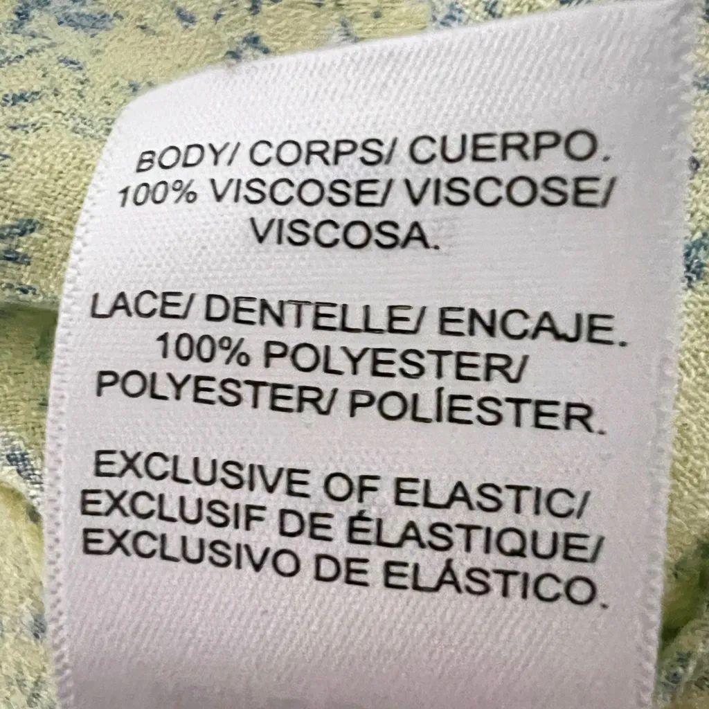 Lucky Brand Floral Ruffle Sleeve Blouse - Yellow and Blue - Image 8