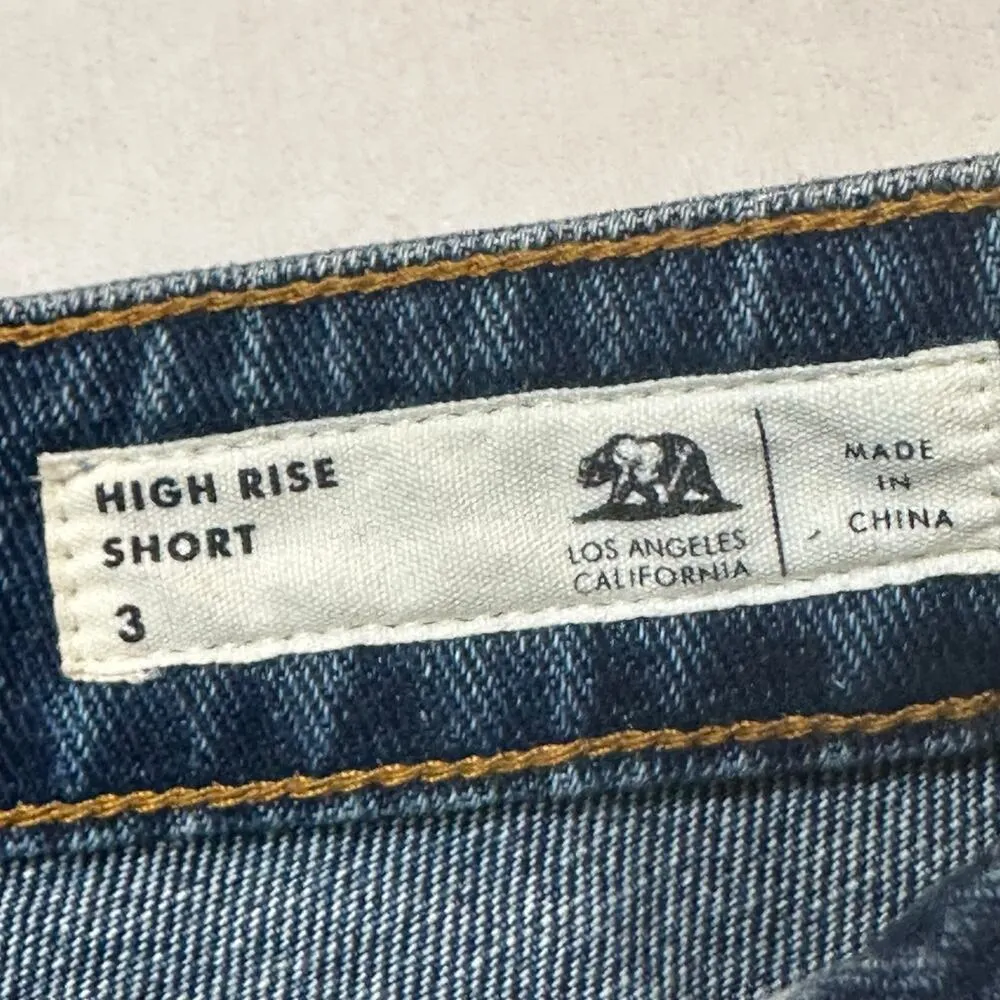 BullHead High Rise Shorts sz 3 Distressed Jean Shorts Blue - Image 5