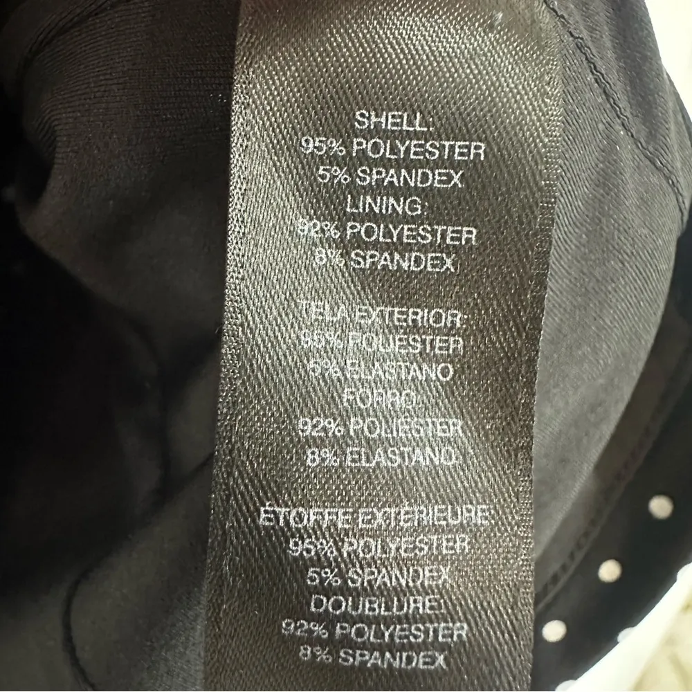 White House Black Market Sleeveless V Neck Polka Dot Blouse Womens XS Black - Image 6