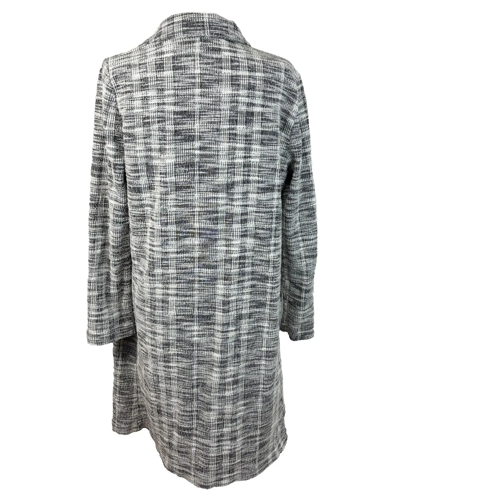 Melloday Blazer Women Sz S Plaid Tweed Open Front Notch Lapel Preppy Academia - Image 3