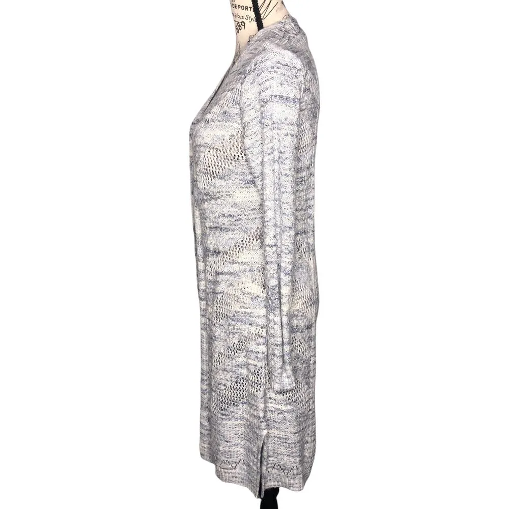 Love Ellie SMALL Anastasia Braid Detail Pointelle Duster Cardigan - Image 4