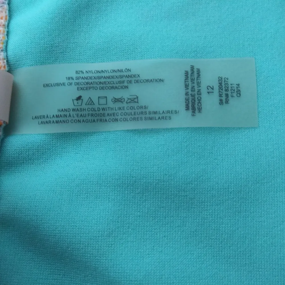 Leilani Floral Bikini Set Turquoise and Pink Push Up Top Vacation Tropical Sz 12 Blue - Image 5