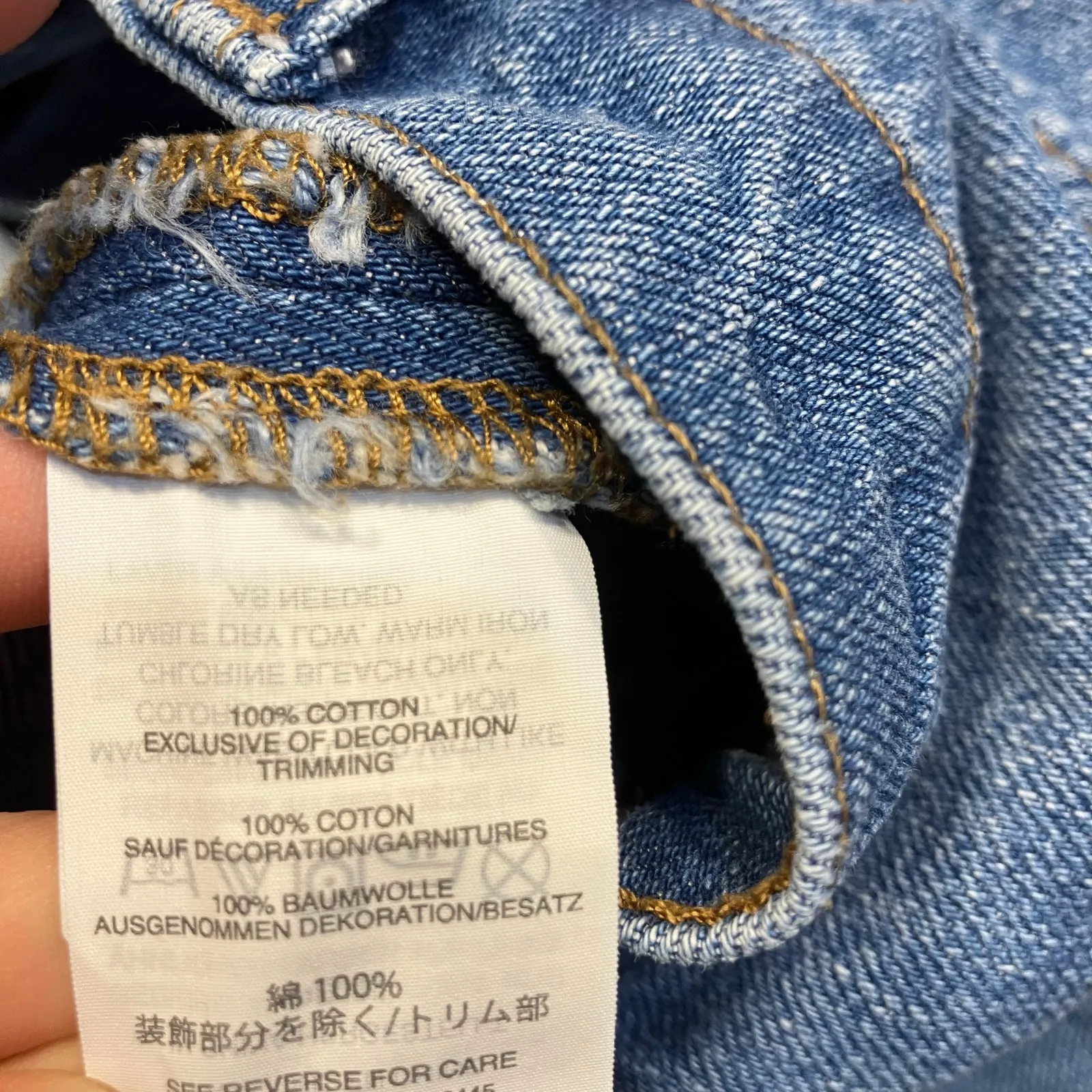 Madewell Rigid Denim A-Line Mini Skirt Womens 23 Raw Hem Lakeline Wash‎ H5861 - Image 12