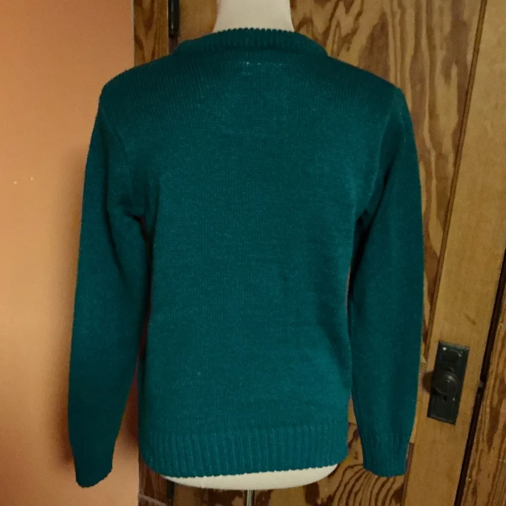 Unique Gingerbread Man Holiday Sweater Green Size M - Image 14