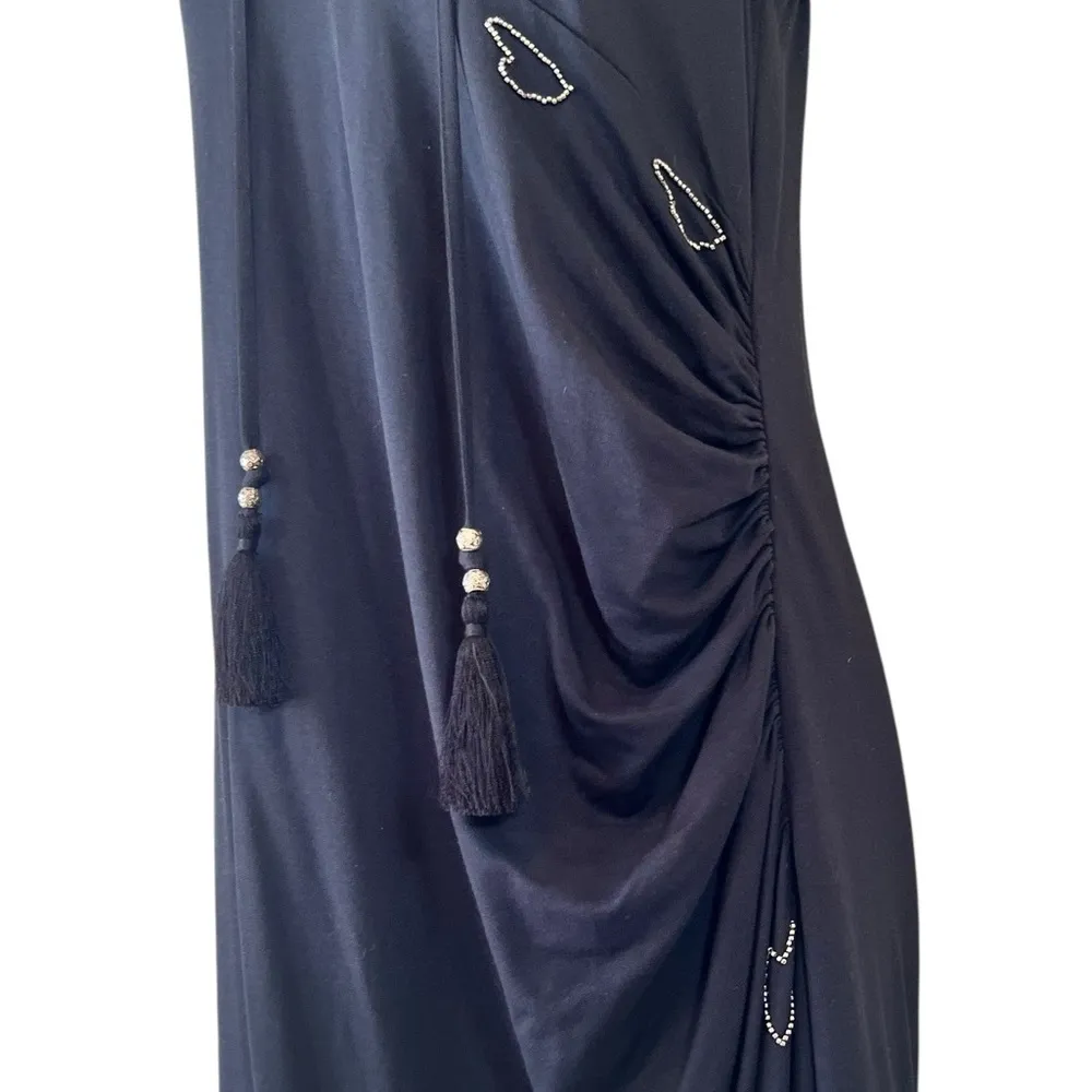 Haute Hippie Tribe Knit Maxi Dress with Hood in Black - Image 5