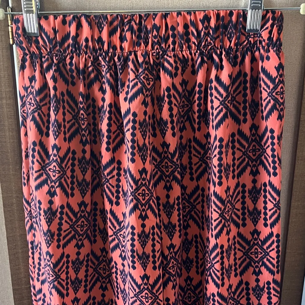 Ambiance Apparel Coral and Navy Patterned joggers large - Image 7