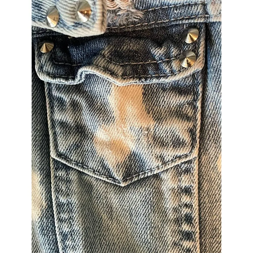 Vintage Boom Boom Jeans Spike Studded Denim Vest - Image 7