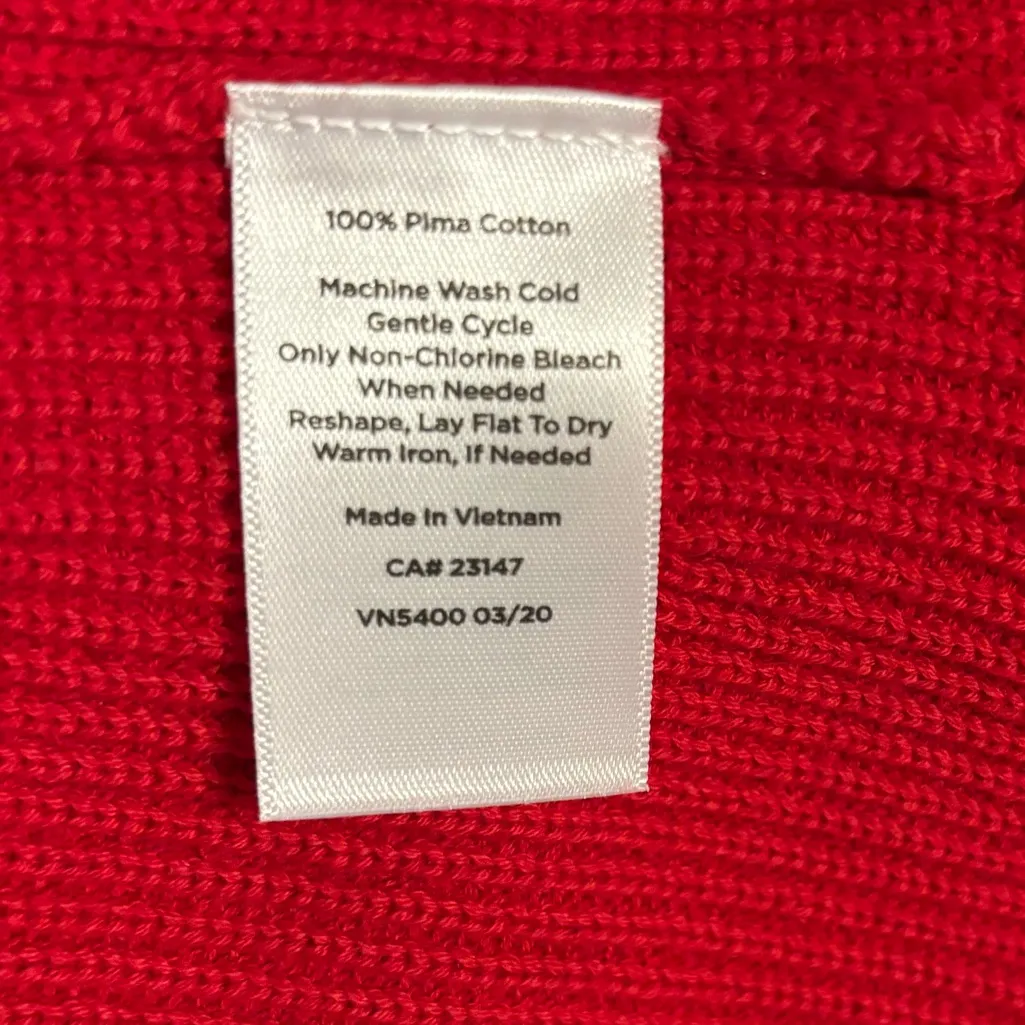Talbots Pima Sabrina Sweater – Red – 100% Pima Cotton – Size Large - Image 4