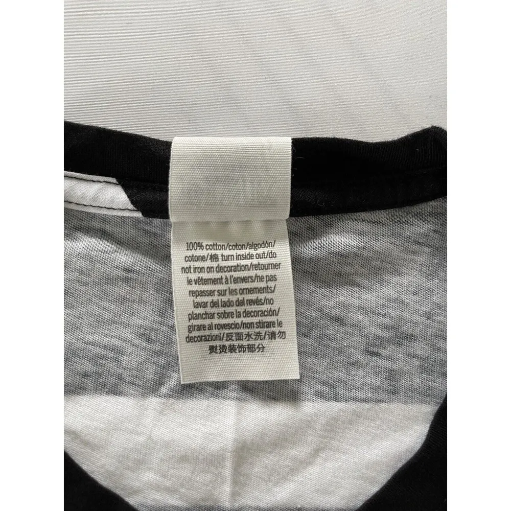 Victoria's Secret PINK Striped Campus Pullover Long Sleeve Tee Shirt Sz Small - Image 4