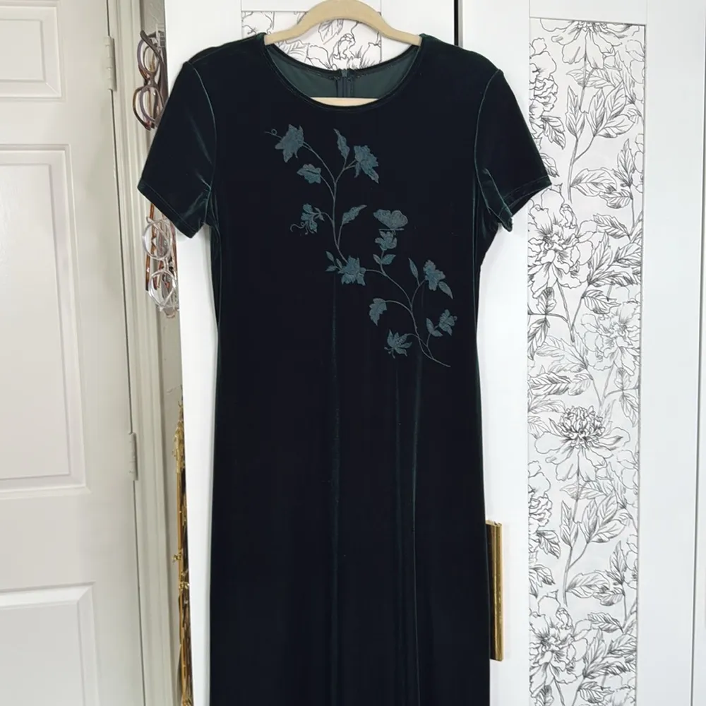 Molly Malloy 90s velvet maxi dress Green Size 6 - Image 3