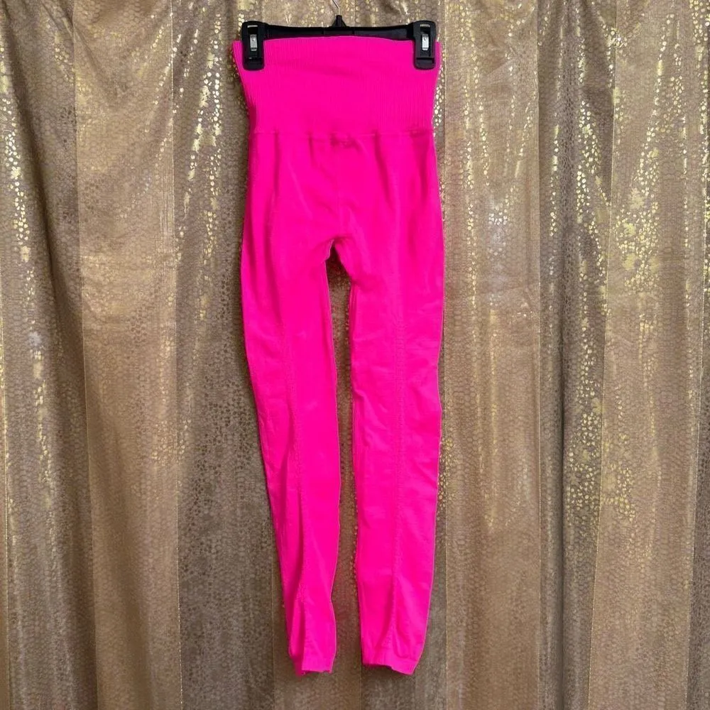 Free People Movement Good Karma High-Rise 7/8 Length Leggings Hot Pink XS/S - Image 2