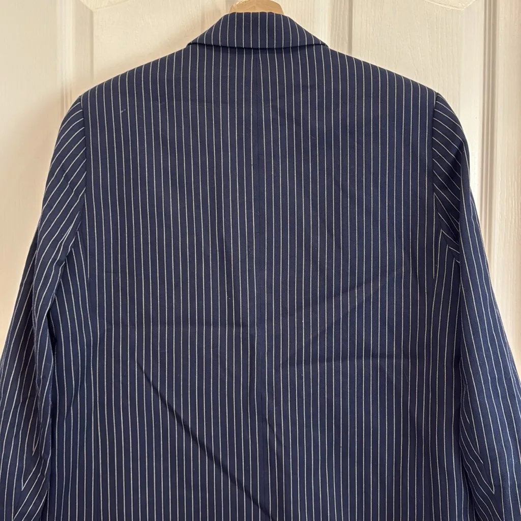Everlane oversized pinstripe blazer tencel & cotton - Image 8