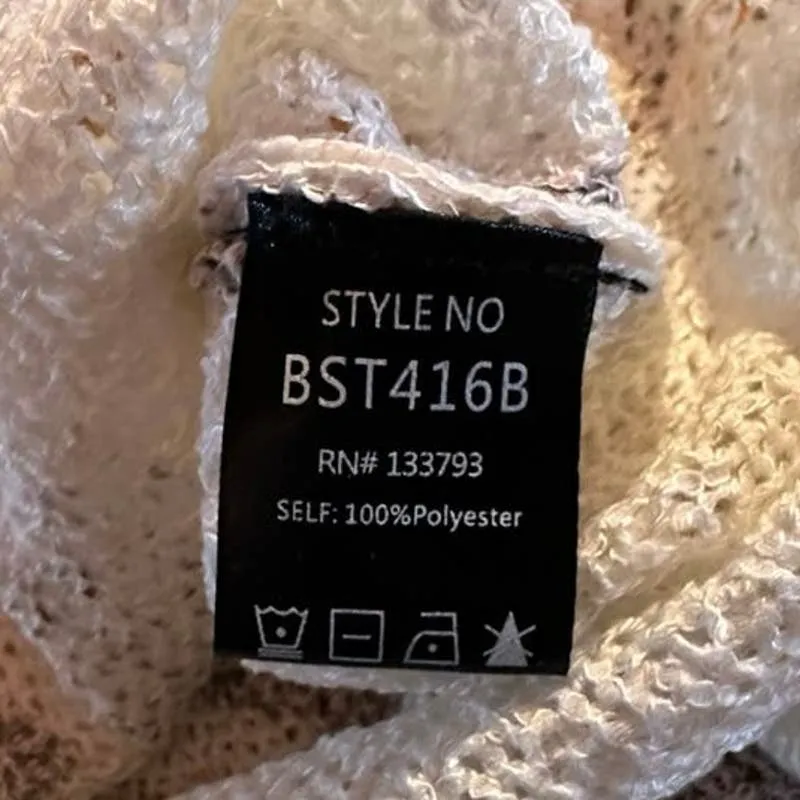 POL Women's Size S Gray/Green Star‎ Pattern Pullover Sweater Polyester - Image 4