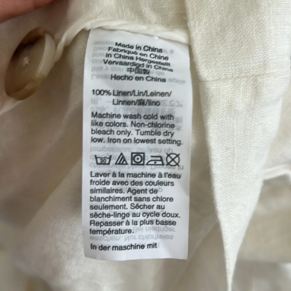 Madewell Linen Dorset Blazer Off White Longline Linen Blazer Jacket XL - Image 8